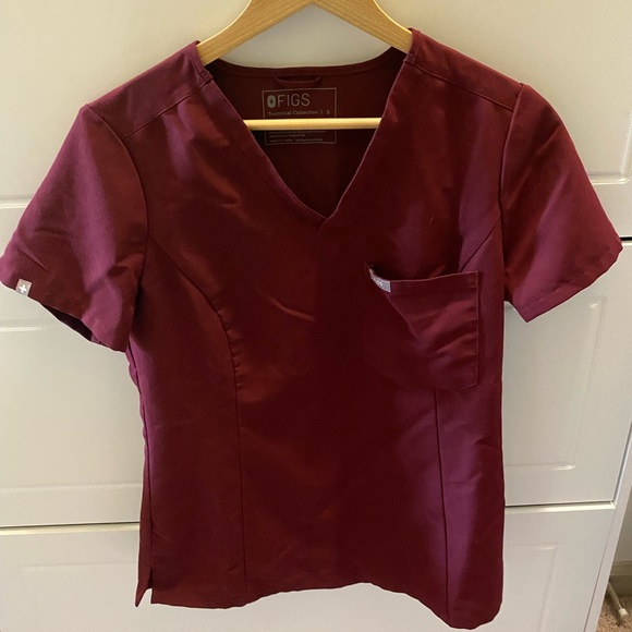 Figs scrubs Burgundy set - Picture 1 of 7